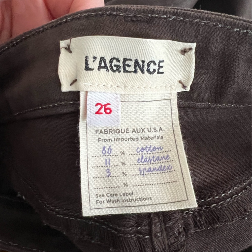 L'AGENCE Brown Jeans Sleek Style